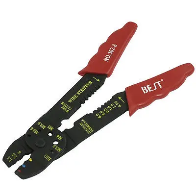 

11.11 Free Shipping Nonslip Scalloped Grip Insulated Terminal Crimping Tool Wire Stripper Pliers