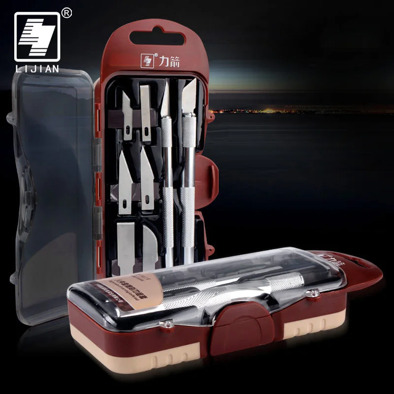 

LIJIAN 8pcs Graver Knife Set Multifunction Hand Tool Set Hobby Knife Kit Carving Knife