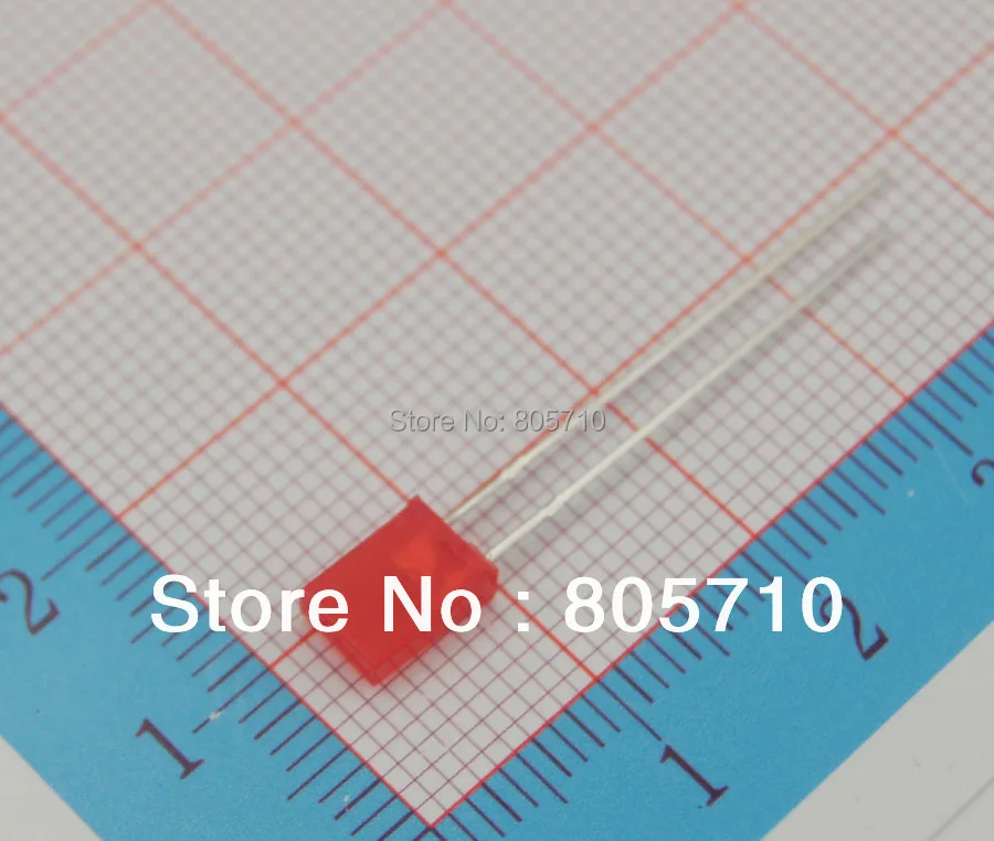 2X5X7 rectangular led diode Super bright Red 1.8-2.0V 20mA 645nm 15-20mcd 2000PCS/LOT | Освещение