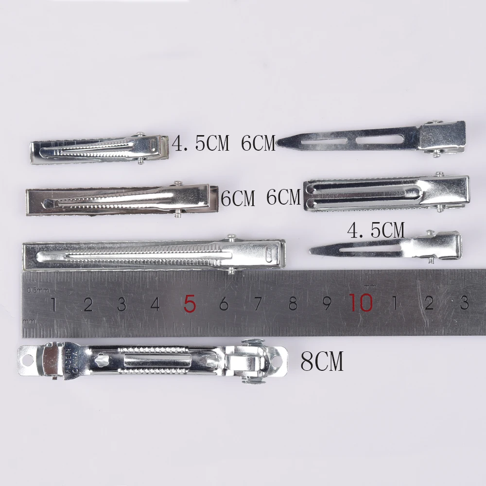 20PCS-Lot-Silver-Color-4-5-8cm-Hair-Clips-Flat-Barrettes-Mental-French-Clip-DIY-Alligator