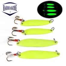 Metal Spinner Spoon Fishing Lure Hard Bait Sequins Noise Paillette with Feather Treble Hook Luminous Fishing Tackle5g 7g 10g 13g Metal Spinner Spoon Fishing Lure Hard Bait Sequins Noise Paillette with Feather Treble Hook Luminous Fishing Tackle5g 7g 10g 13g