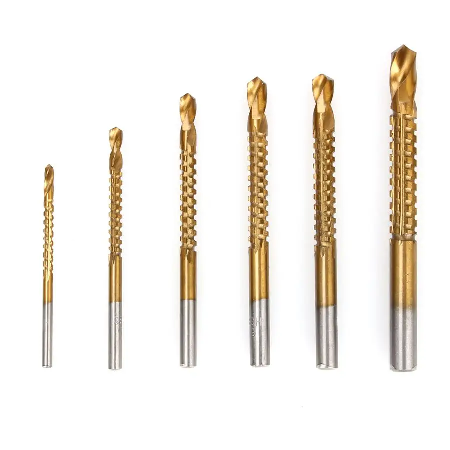 6pcs/set Countersink Drill Bits Woodworking Hole Saw Drill Bit HSS