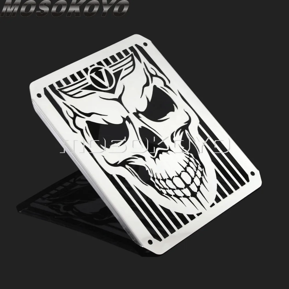 

Motorcycle Skull Radiator Grill Skeleton Water Cooler Cover Guard Protection for KAWASAKI Vuclan VN400 VN800 VN 400 800 All