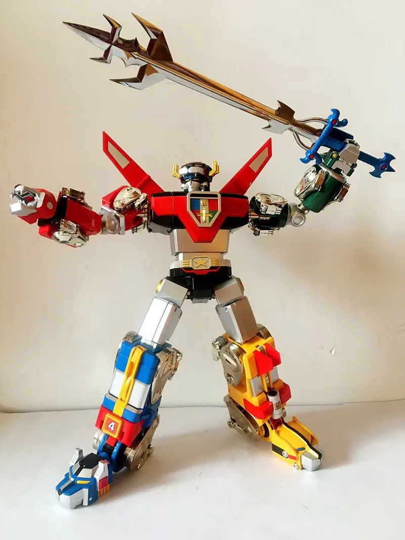 

Fantasy Jewel Beast King GoLion Black Green Yellow Red Blue lion Voltron Defender of the Universe Action Figure With Box