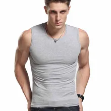 С добавлением хлопка с нарисованными большими Размеры Летняя мужская одежда топы с бретельками и черный, белый, серый синглеты без рукавов для занятий фитнесом, мужской жилет, Майки для бодибилдеров