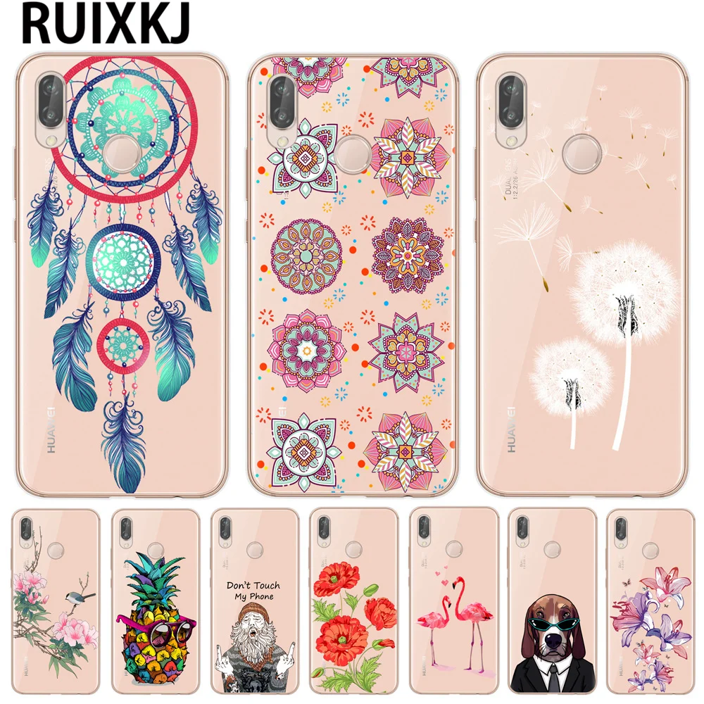 

Flowers Pattern Soft TPU Silicone Phone Case Cover For Coque Huawei P8 P9 Lite 2017 P10 P20 P30 Lite Pro Back Cover Capa Cases