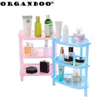 

ORGANBOO 1PC Bathroom organizer PP plastic 3 layers storage rack cosmetic face milk toothpaste toothbrush shelf household items