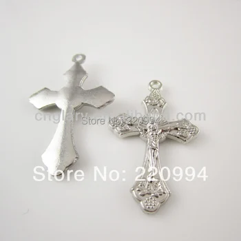 

100pcs of Catholic Metal Grapes and Leafs Rosary Crucifix Cross Pendant