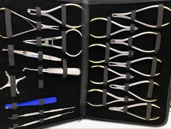 Cheap 2018 Good Quality Dental Orthodontics Instruments Set Ring Retractable Bracket Locator Subalong Pliers