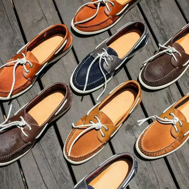 The spring and summer men�s sailing shoes retro British