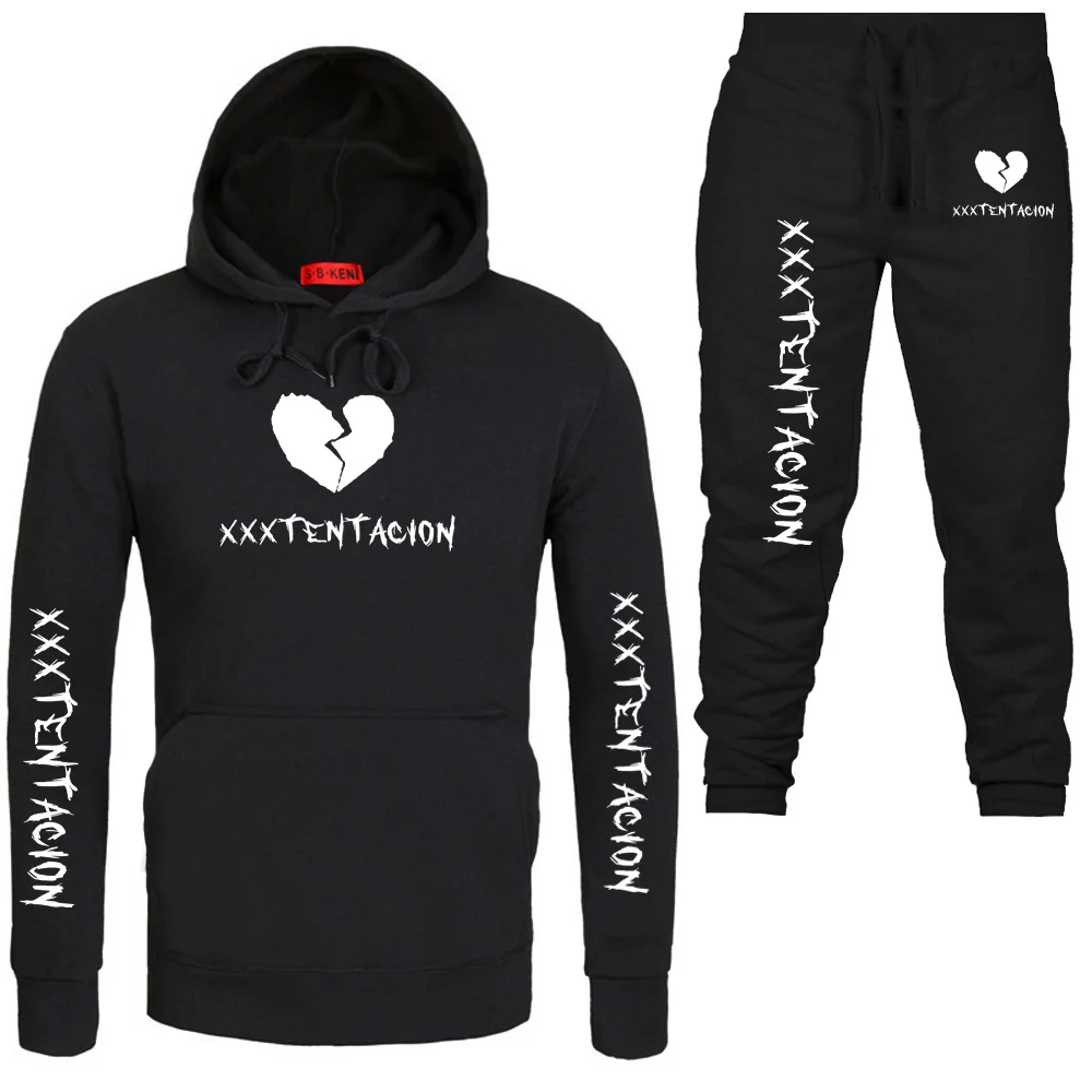 

2019 New Autumn Winter XXXtentacion Mens Hoodie Hip Hop Fashion Casual Suit Sweatshirt Men/Women Clothes Hoodies Hooded Suits