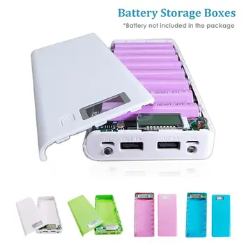 

Hot Selling 17*8*2.2cm High Quality 5V Dual USB 18650 Power Bank Battery Box Mobile Phone Charger DIY Shell Case Phone Charging