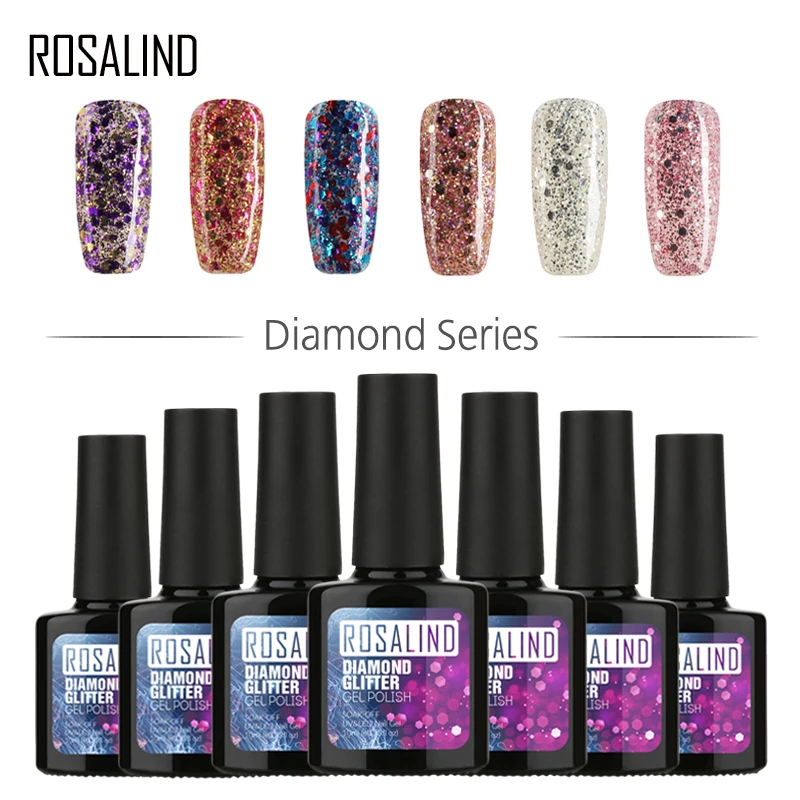 ROSALIND гель 1S 10 мл W30 50 Алмазный Гель лак для ногтей высококачественный UV & LED
