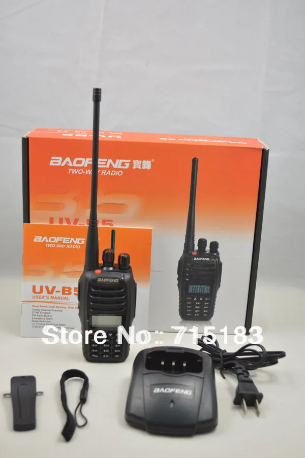 Baofeng UV-B5 рация VHF+ UHF Двухдиапазонная 5 Вт портативная двухсторонняя рация с fm-передатчиком Baofeng UV B5 99CH радио для автомобиля