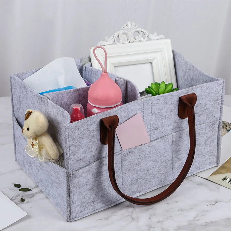 Felt cloth Storage Bag Foldable Baby Large Size Diaper Caddy Changing
