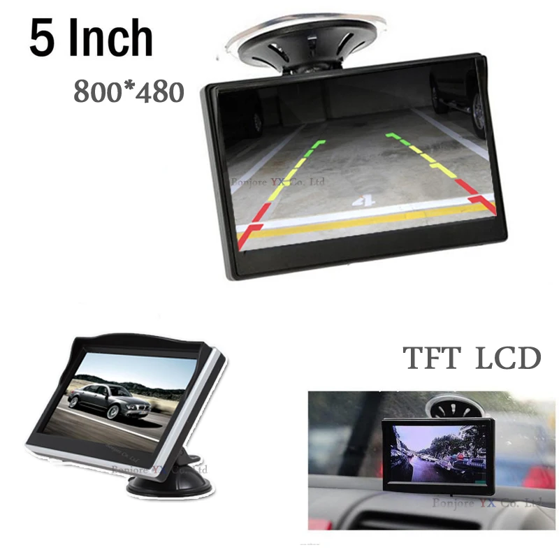 

5 Inch Car Monitor TFT LCD Digital Display HIGH DEFINITION Color Car Rear View Monitor Support VCD / DVD / Parking Camera System