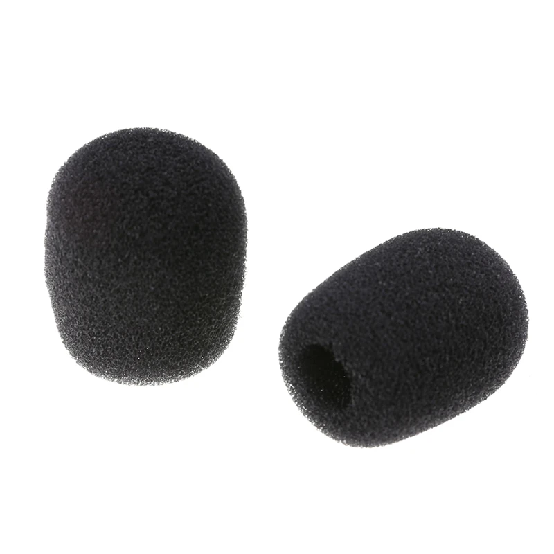 

MAYITR 10 Pcs Black Microphone Cover 30x8MM Sponge Foam Mini Microphone Headset Windscreen Mic Covers