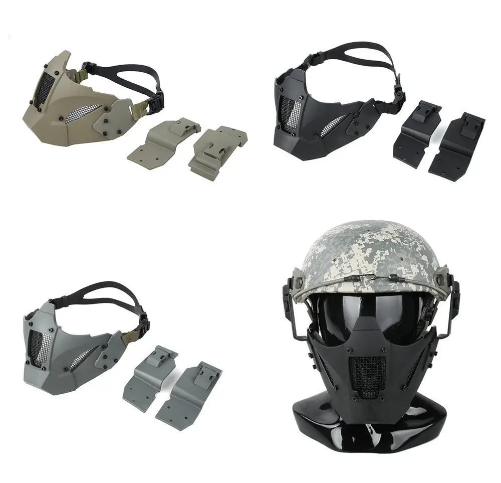 

TMC2623 New Jay Fast Module PDW MESH Mask Tactical Half Face Mask Fit AF Helmet BK/TAN/GRAY Color Wholesale