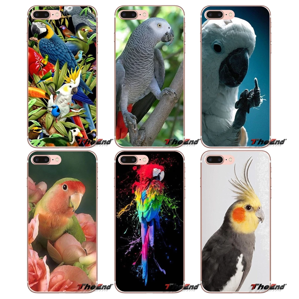 Чехол для Samsung Galaxy S2 S3 S4 S5 MINI S6 S7 edge S8 S9 Plus Note 2 3 4 5 8 Coque Fundas Rainbow flower Bird Ringneck