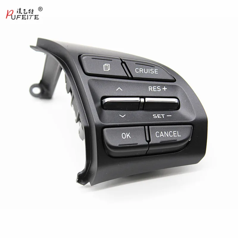 

PUFEITE button switch for Hyundai Kona Encino 2017 2018 Steering Wheel Cruise Control Button car accessories