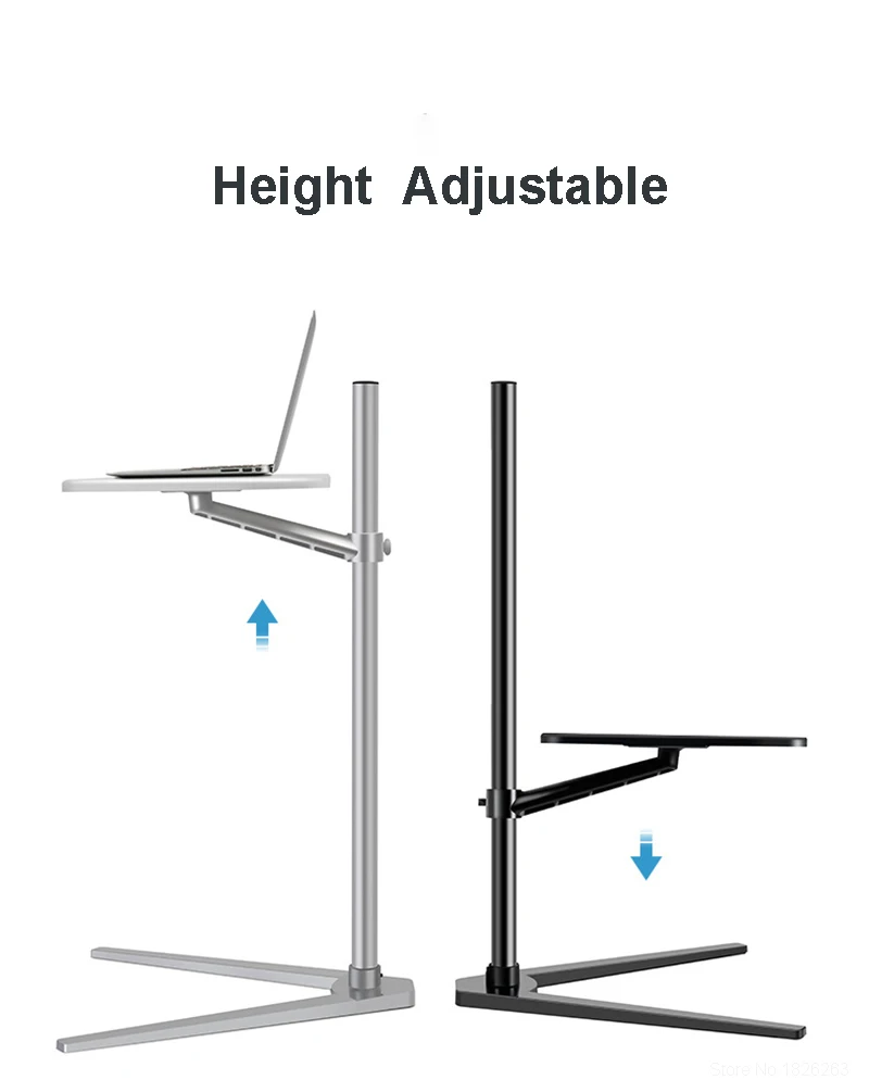Передвижная UP-8T алюминиевая 7-20 дюймов напольная подставка для ноутбука регулируемая высота прикроватная подставка для ноутбука стол для планшета ПК ноутбук чайный столик