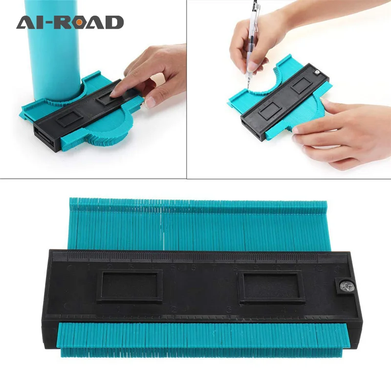 

Plastic Gauge Contour Profile Copy Gauge Duplicator Standard Width Wood Marking Tool Tiling Laminate Tiles General Tools