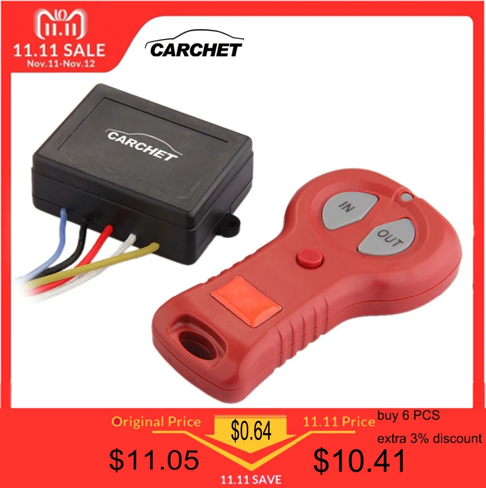 

CARCHET Winch Wireless Remote Control Set Kit for Bulldog for Jeep ATV SUV Offroad DC 12V-24V Remote Controls Winch