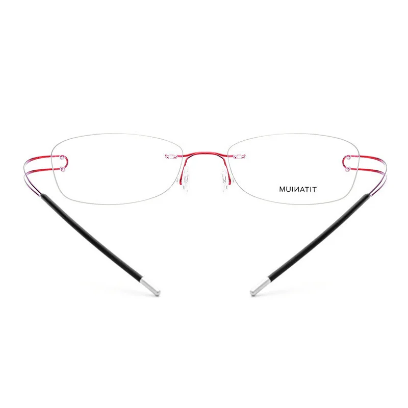 Сверхлегкие очки из титанового сплава, оправа для женщин, очки без оправы по рецепту, квадратные Безвинтовые бескаркасные очки для близорукости, оптические очки