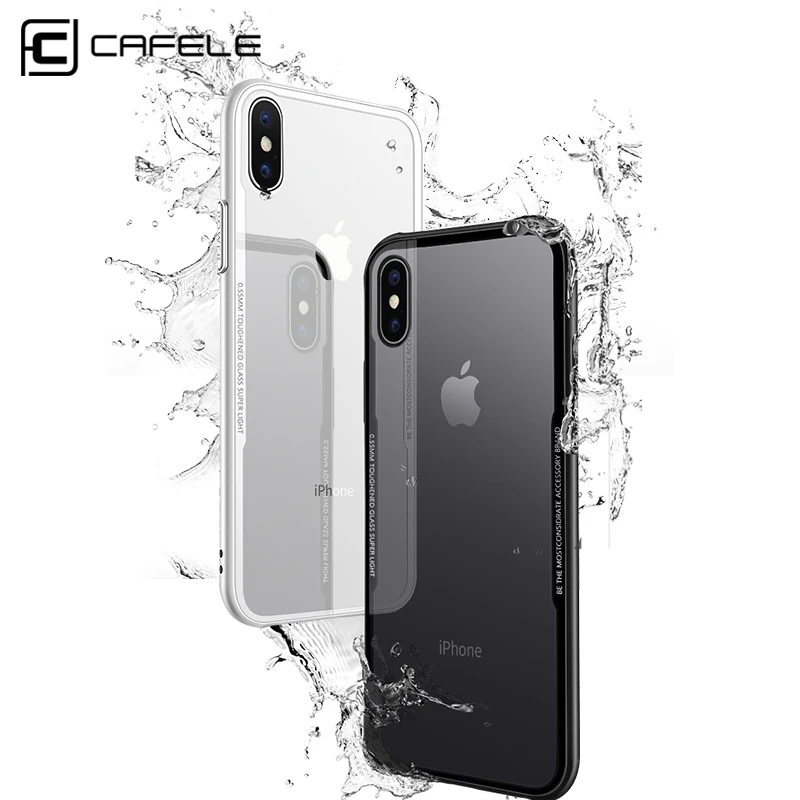 Оригинальный чехол CAFELE для iPhone Xs Max мягкий полиуретановый край из закаленного стекла ультра тонкий прозрачный стеклянный чехол для iPhone Xs max Оригинальный чехол CAFELE для iPhone Xs Max мягкий полиуретановый край из закаленного стекла ультра тонкий прозрачный стеклянный чехол для iPhone Xs max