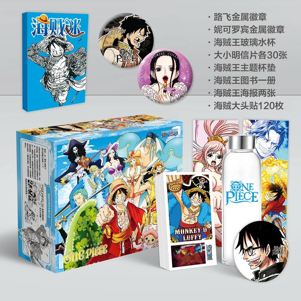 Японский аниме Наруто один кусок комический набор чашка воды Наклейка на открытку плакат Подарочная Роскошная Подарочная коробка аниме вокруг