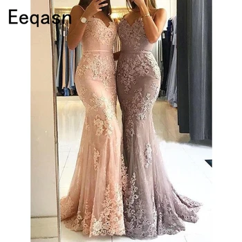 

Sexy Mermaid Evening Dresses 2020 Spaghetti Straps Long Celebrity Red Carpet Formal Prom Party Gowns Robe De Soiree
