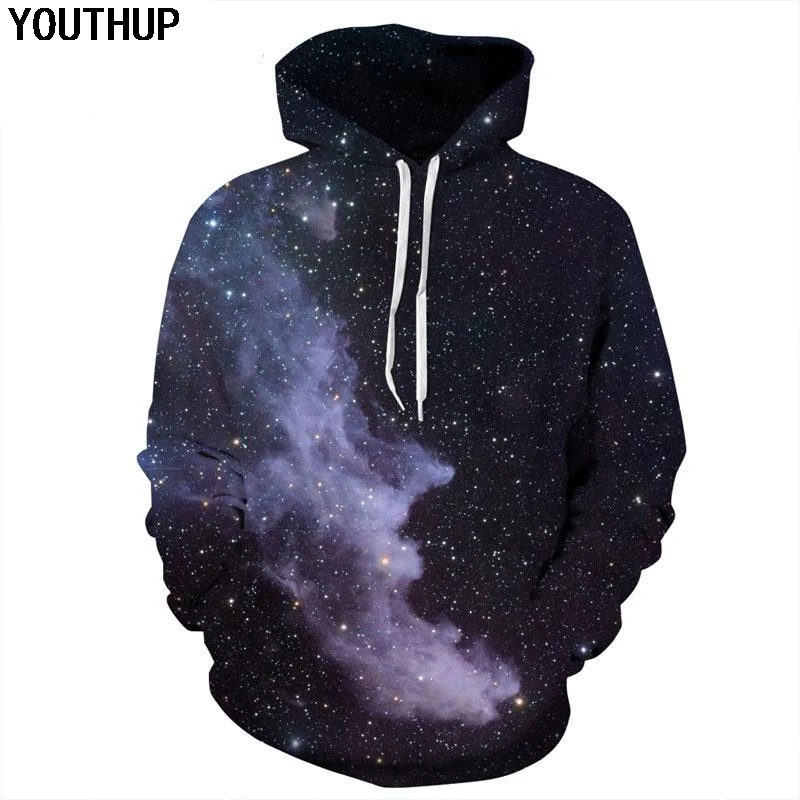 Buy YOUTHUP 2018 Cloud Hoodies Men 3d Hoodies Starry