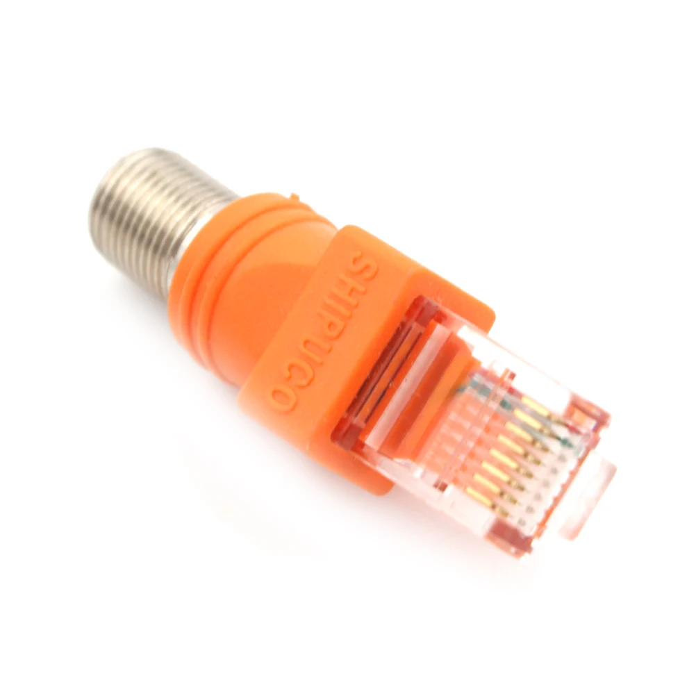 1 шт. F Type коннектор RF мама к RJ45 папа коаксиальный баррель муфта адаптер
