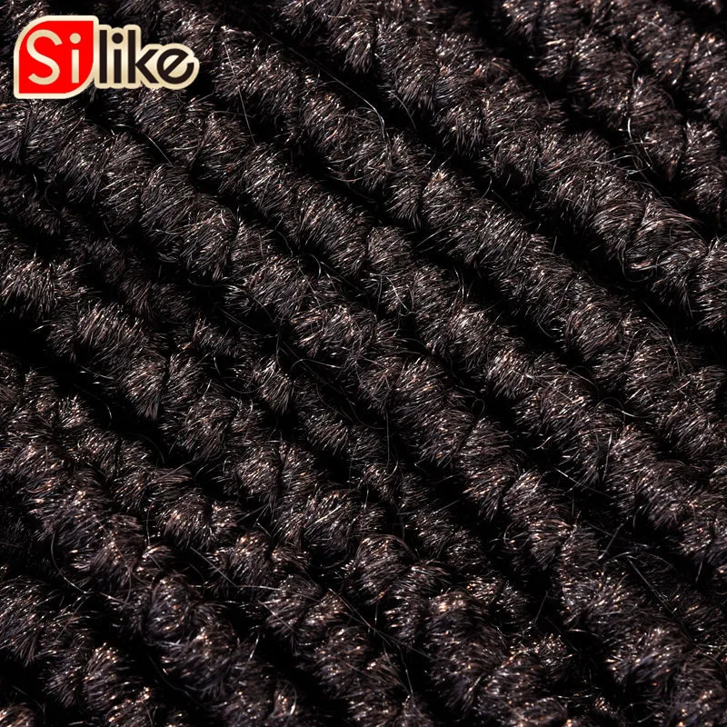 Silike синтетические 12 дюймов вязаные косы Kanekalon мягкие весенние твист наращивание волос микро синтетические вьющиеся плетеные вязаные косы