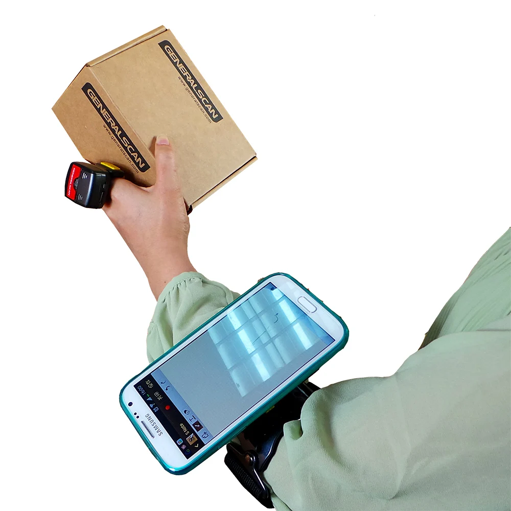 Generalscan GS R1000BT-HP 1D الليزر البسيطة BT ماسح الباركود مع لبس شارة GS AB2000 (لا البطارية) ل إدارة المخزون Generalscan GS R1000BT-HP 1D الليزر البسيطة BT ماسح الباركود مع لبس شارة GS AB2000 (لا البطارية) ل إدارة المخزون