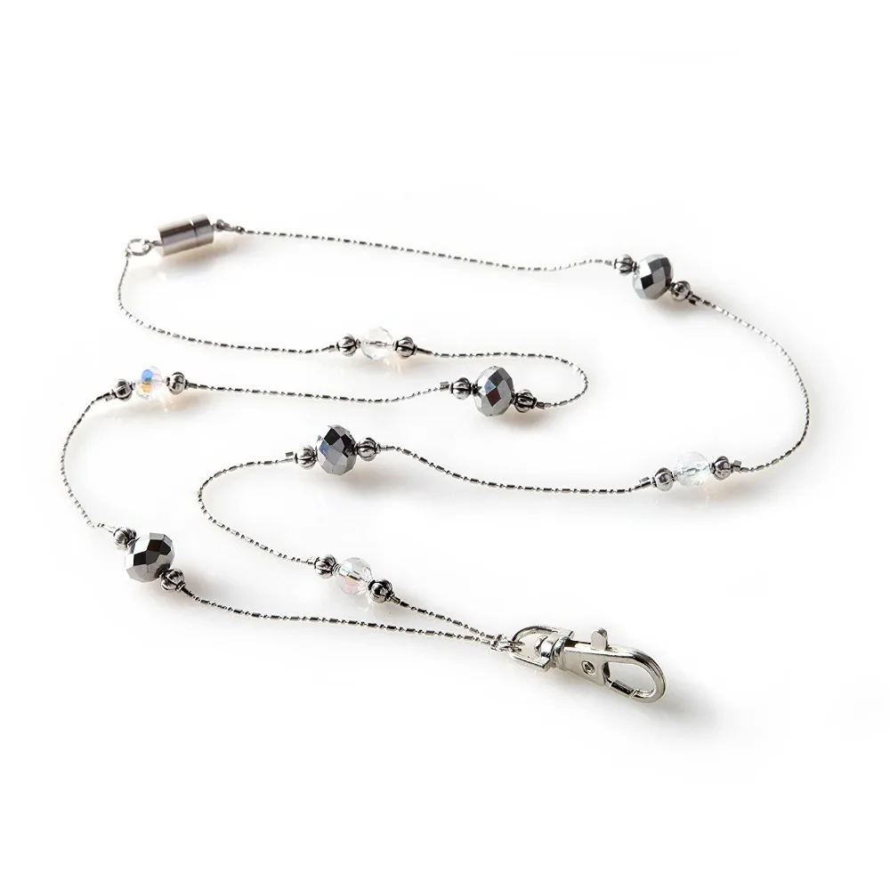 

New Fashion Crystal Lanyard Necklaces Badge Holder Name Lanyards For Keys