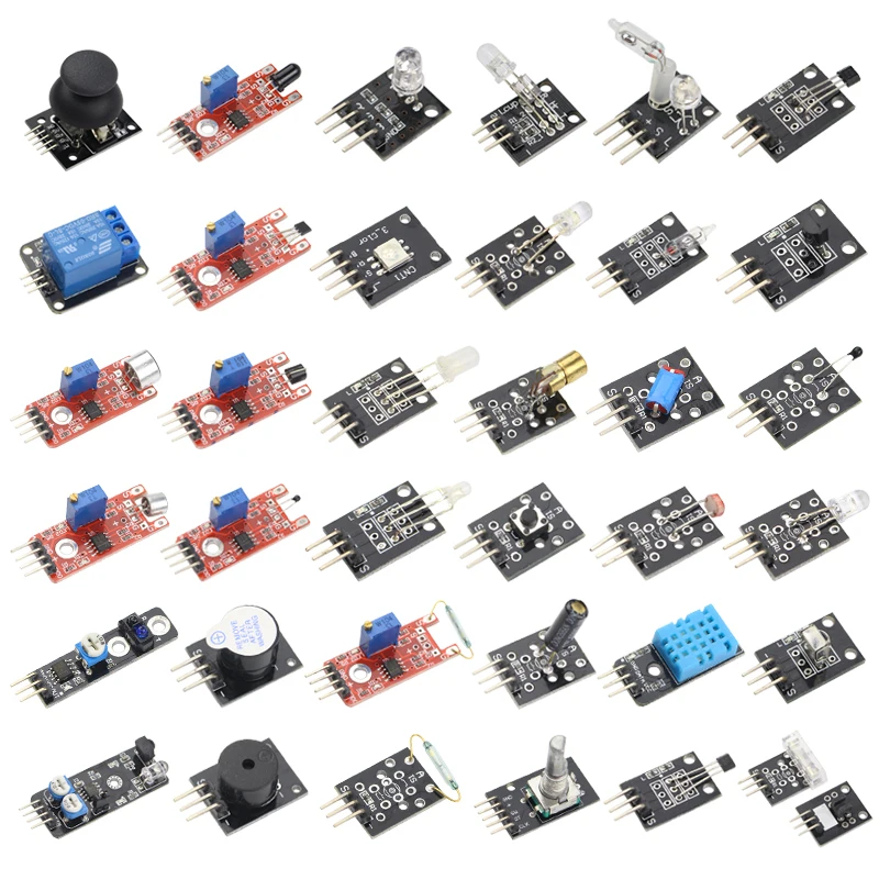 37 IN 1 Sensor Kit for Arduino Starter Kit Starters Sensor Set for UNO R3 for MEGA 2560 for Raspberry Pi 3 + Retail Box