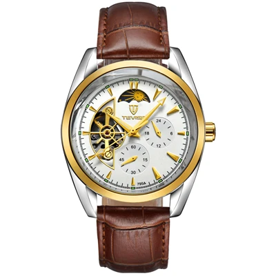 TEVISE Mes автоматические механические кожаные часы для мужчин полный сталь Бизнес водонепроницаемые часы для мужчин Relogio Masculino Saat