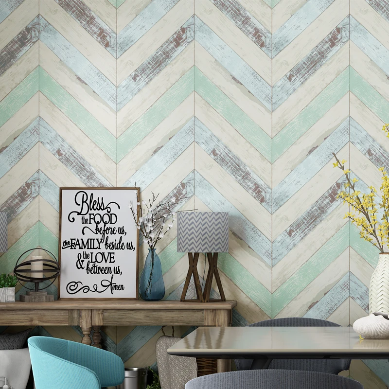 Mediterranean Blue Wall Papers Home Decor Nordic Living Room Decoration