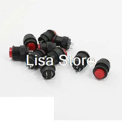 

Panel Mounting Red Light SPST Locking 4 Pin Push Button Switches