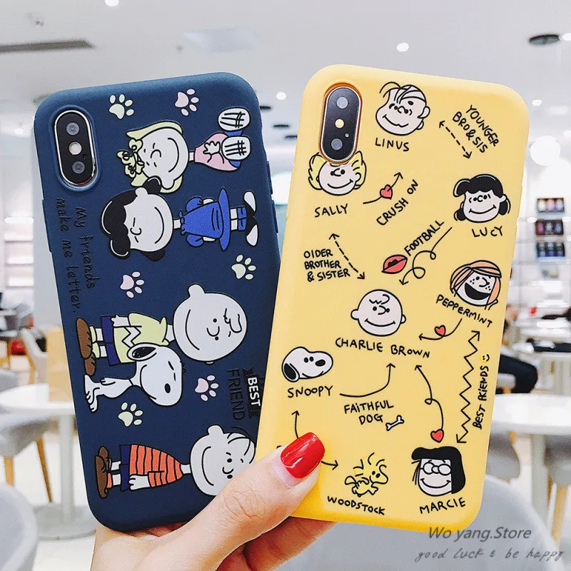 

Cartoon Dog Printed Phone Case For iphone 6 6S 7 8 plus Case For iphone XS Max XR X Back Cover Fashion Silcone Cases Cute Capa