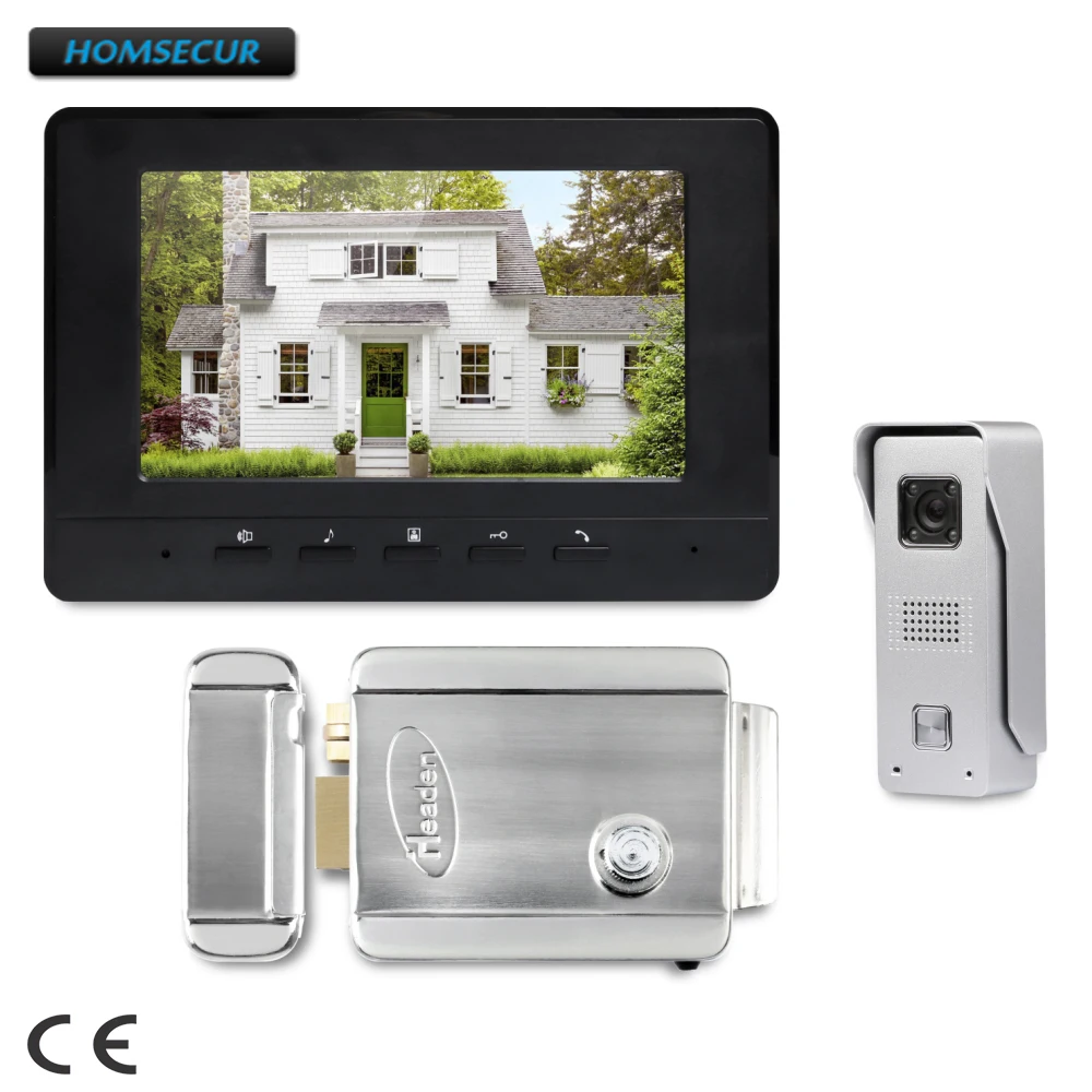 

HOMSECUR 7inch Hands-free Video Door Entry Call System with Mute Mode for Home Security XC002+XM707-B
