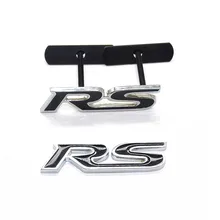 Metal RS Emblem Badge Car Styling Sticker for Ford Focus Chevrolet Cruze Kia Rio Sportage Skoda Octavia Mazda 3 VW Hyundai Opel