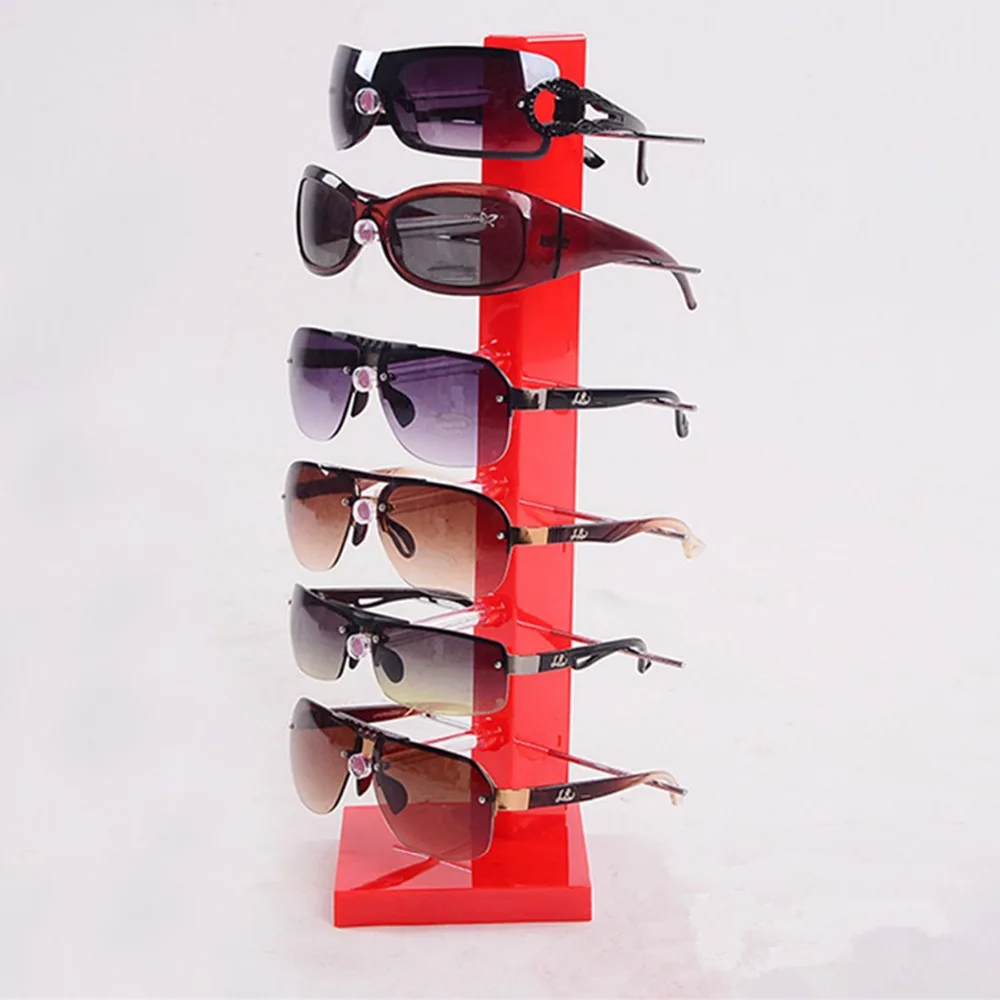 5 Pair Sunglasses Display Shelf Acrylic Eye Glasses Show Frame