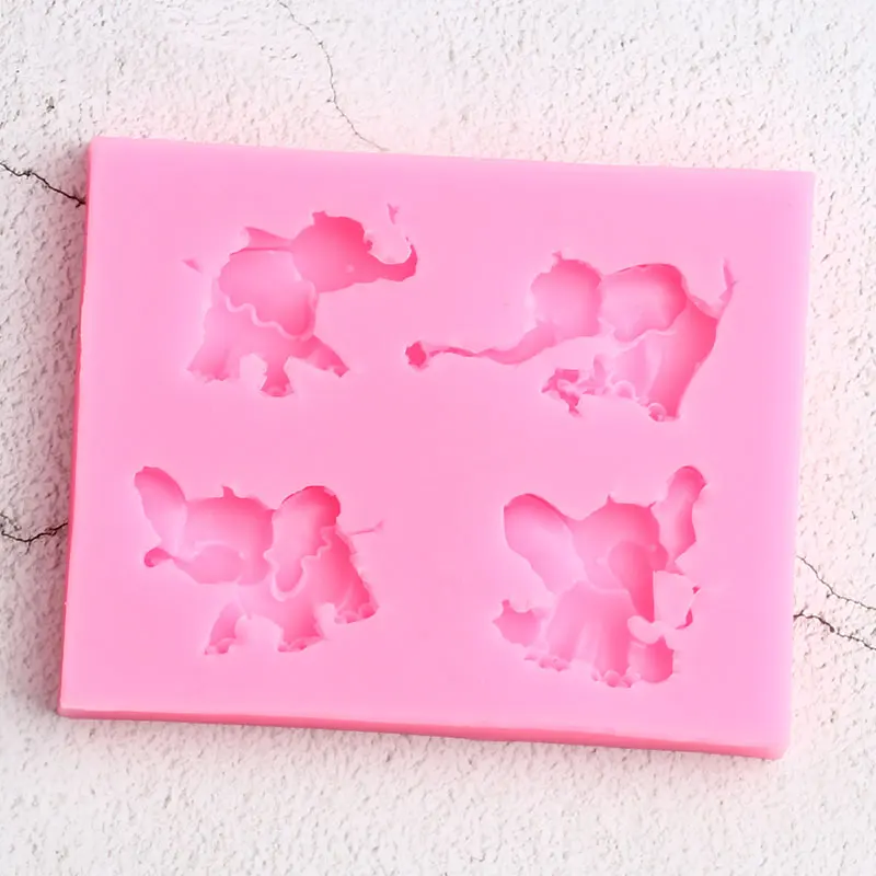 3D слон Силиконовые Формы Розы Цветок Птица конфеты помадка формы форма для шоколадной мастики DIY Детский день рождения торт украшения инструменты