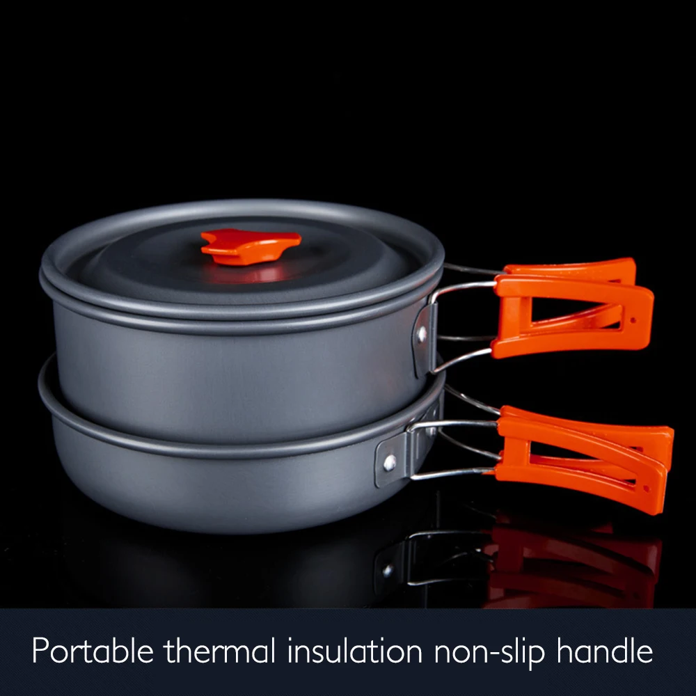 Outdoor Camping Cookware 2-3 People Pot Frying Pans Picnic Set Camping Picnic Tableware For Tourists Tea Kettles For Gas Cooker Outdoor Camping Cookware 2-3 People Pot Frying Pans Picnic Set Camping Picnic Tableware For Tourists Tea Kettles For Gas Cooker