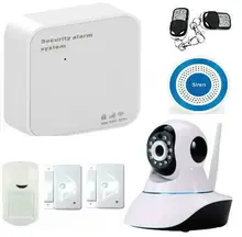 WIFI Inalámbrico GSM GPRS cámara de Vídeo IP de Alarma Antirrobo Casa de Seguridad Sistema de Seguridad Detector PIR Sensor de Puerta