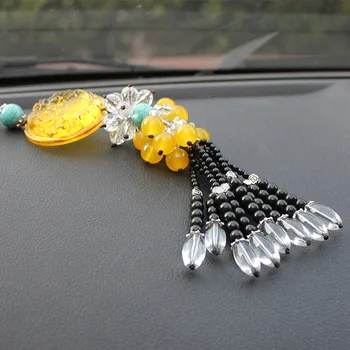 

Crystal Car Hanging Pendant Glass Car Suspension Accessories Stone Interior Rearview Mirror Ornament Fengshui Crafts Home Decor