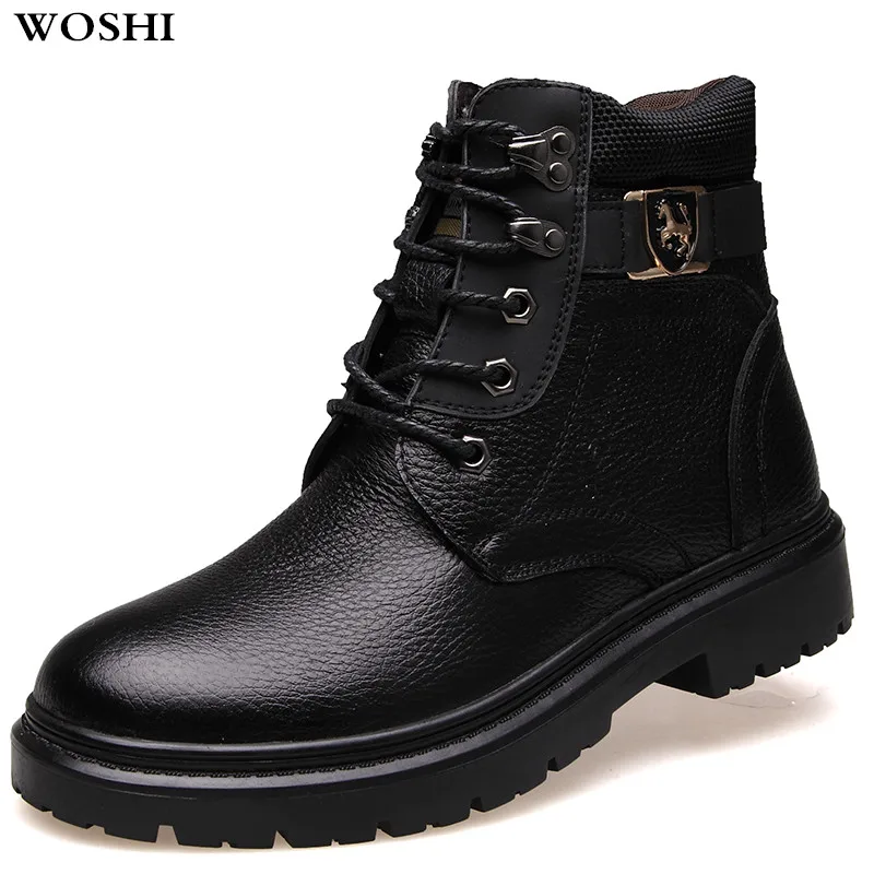 

Winter with Fur outdoor comfortable snow Boots For Men Fashion Work Adult Quality Walking Footwear keep warm winter boots w4