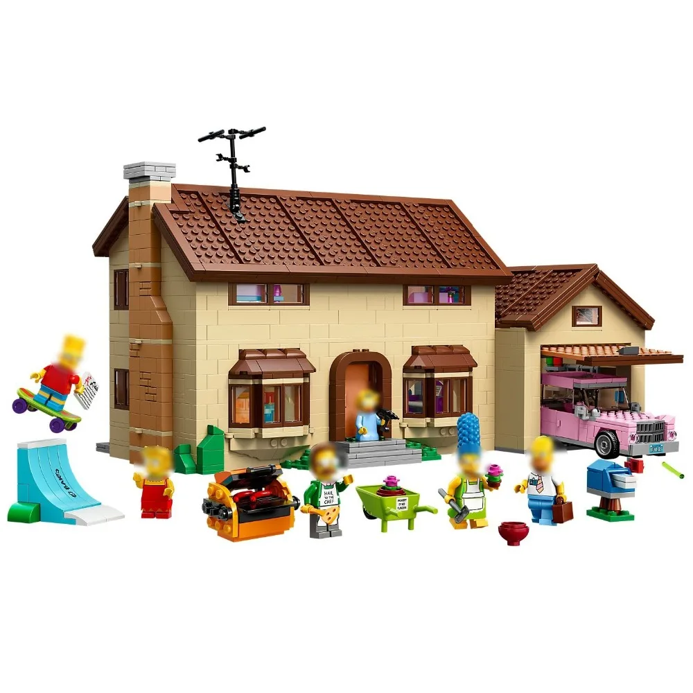 

The Simpsonse Compatible Legoe House Simpsons 71006 Building Blocks toys for Childrens Bricks Model kid gift